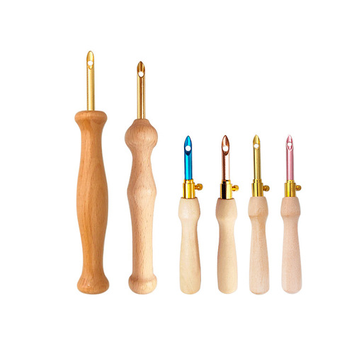 Simple replaceable head embroidery stamp needle stamp Le embroidery needle knitting tool thick embroidery stamp needle 50#