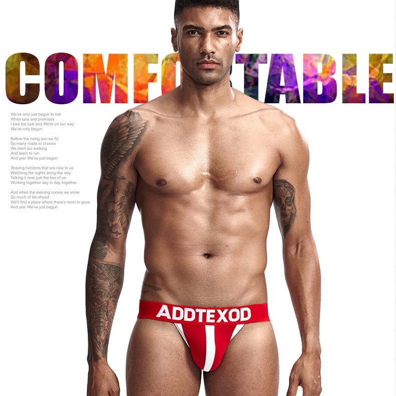 Tanga de algodón transpirable para hombre, talla grande, con bloques de color modernos, ultra-sexy, de cintura media, para hombres jóvenes, disponible en stock del fabricante.
