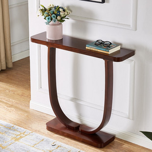 J^New Chinese Style Solid Wood Console Table Partition Cabinet Entrance Cabinet Long Table Against the Wall Corridor Console Table Against the Wall