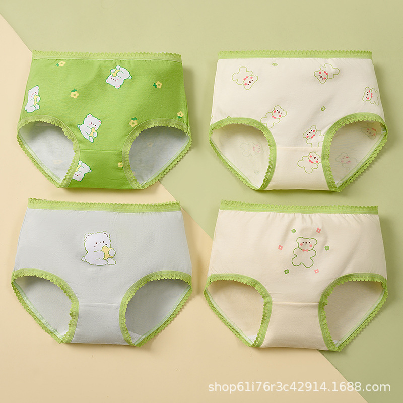En nombre de la ropa interior de algodón para niños, ropa interior de dibujos animados de algodón para niños, triángulo para niñas, bragas para niñas, triángulo