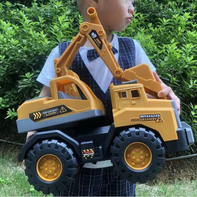 掘削機慣性エンジニアリング車両大型ミキサー車のおもちゃ男の子子供砂掘りクレーンビーチおもちゃ|undefined