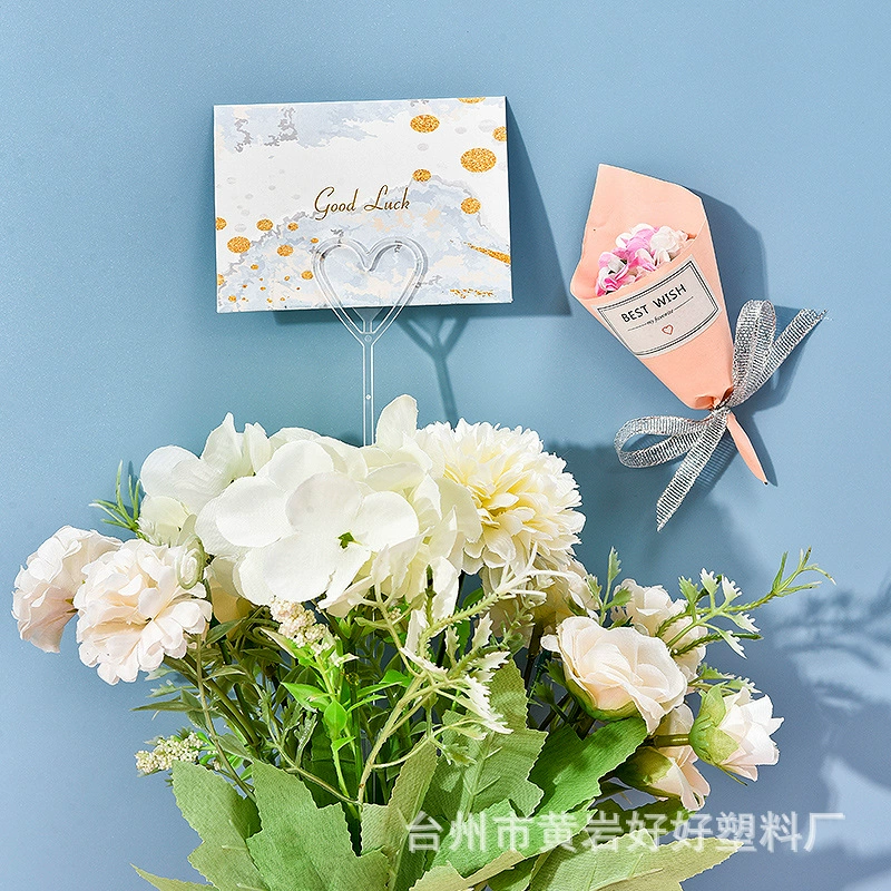 Цветочная вставка длинная и короткая в форме сердца Цветочная вставка пластиковая Цветочная вставка цветочный букет Цветочная вставка куриное сердце палочка цветочный букет визитница