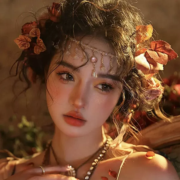 Bohemian headdress forehead hair accessories ancient style hair chain exotic hair chain eyebrow pendant Internet celebrity photo forehead accessories