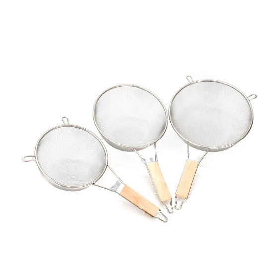 Especificación múltiple cuchara de malla de filtro de acero inoxidable cuchara de malla de filtro de jugo de leche de soja cuchara de cocina cuchara de malla de filtro