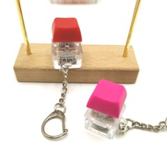 Douyin デコンプレッションウッドフィッシュボタンソリッドカラースモールシュガーキーキャップ高透明減圧ボタンメカニカルディスクピンチキーホルダー