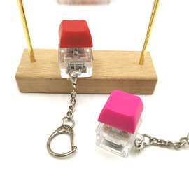 抖音解压木鱼按键纯色小方糖键帽高透减压按键机械盘捏捏乐钥匙扣