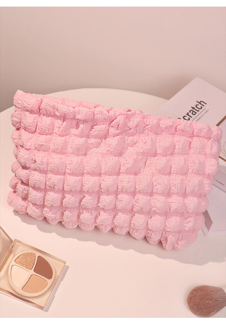 Basic Solid Color Polyester Square Makeup Bags display picture 1