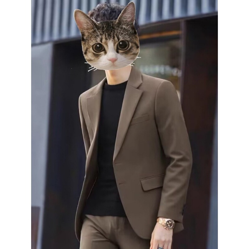 British Style Handsome Men's Casual Commuter Blazer 2026 Summer New Versatile Slim-Fit Suit Jacket Trendy
