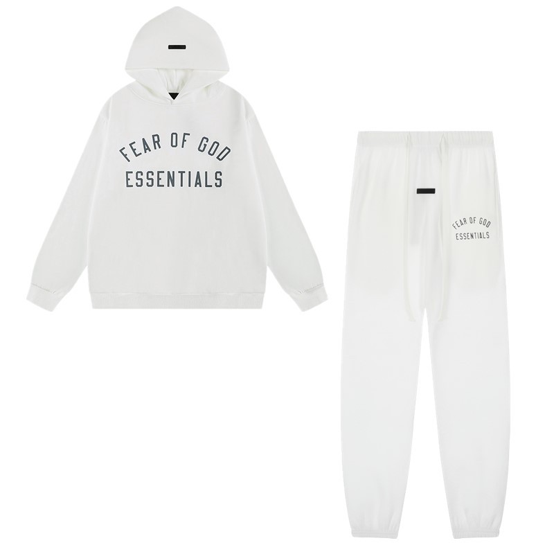 FOG ESSENTIALS Temporada 10 Impresión de letras de estilo americano Suéter Suelto Set de moda masculina Transfronterizo