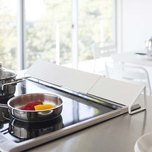现货日式厨房可伸缩调节挡油板现代简约碳钢易清洗挡板台面挡水架