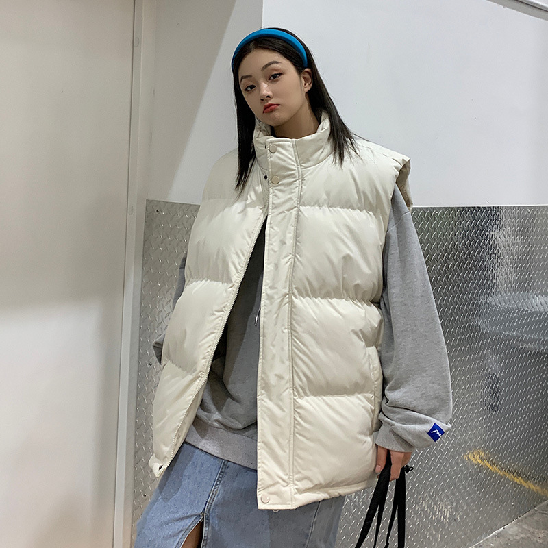 Chaleco de los hombres 2022 Otoño e Invierno la juventud estilo Hong Kong pareja casual caliente del collar soporte chaleco sin mangas al por mayor