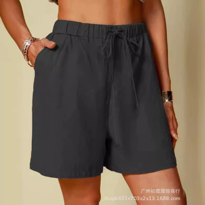 Женские дышащие шорты из хлопка и льна, свободный крой, размеры S–3XL, летние