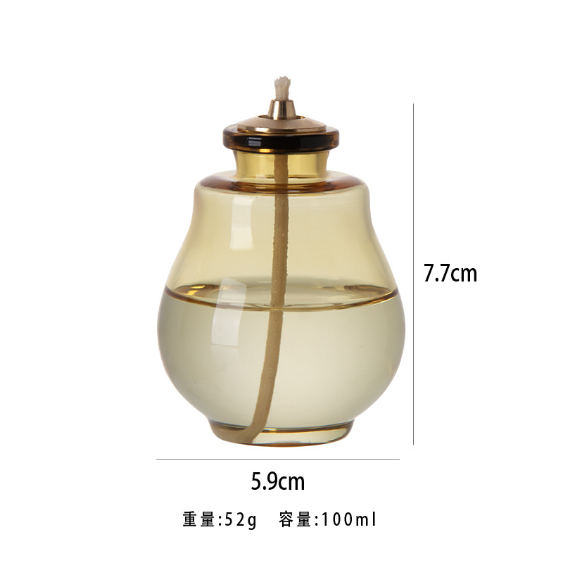 Fábrica directa de vidrio creativo candelabro decoración moderna lámpara de mantequilla sin humo de escritorio