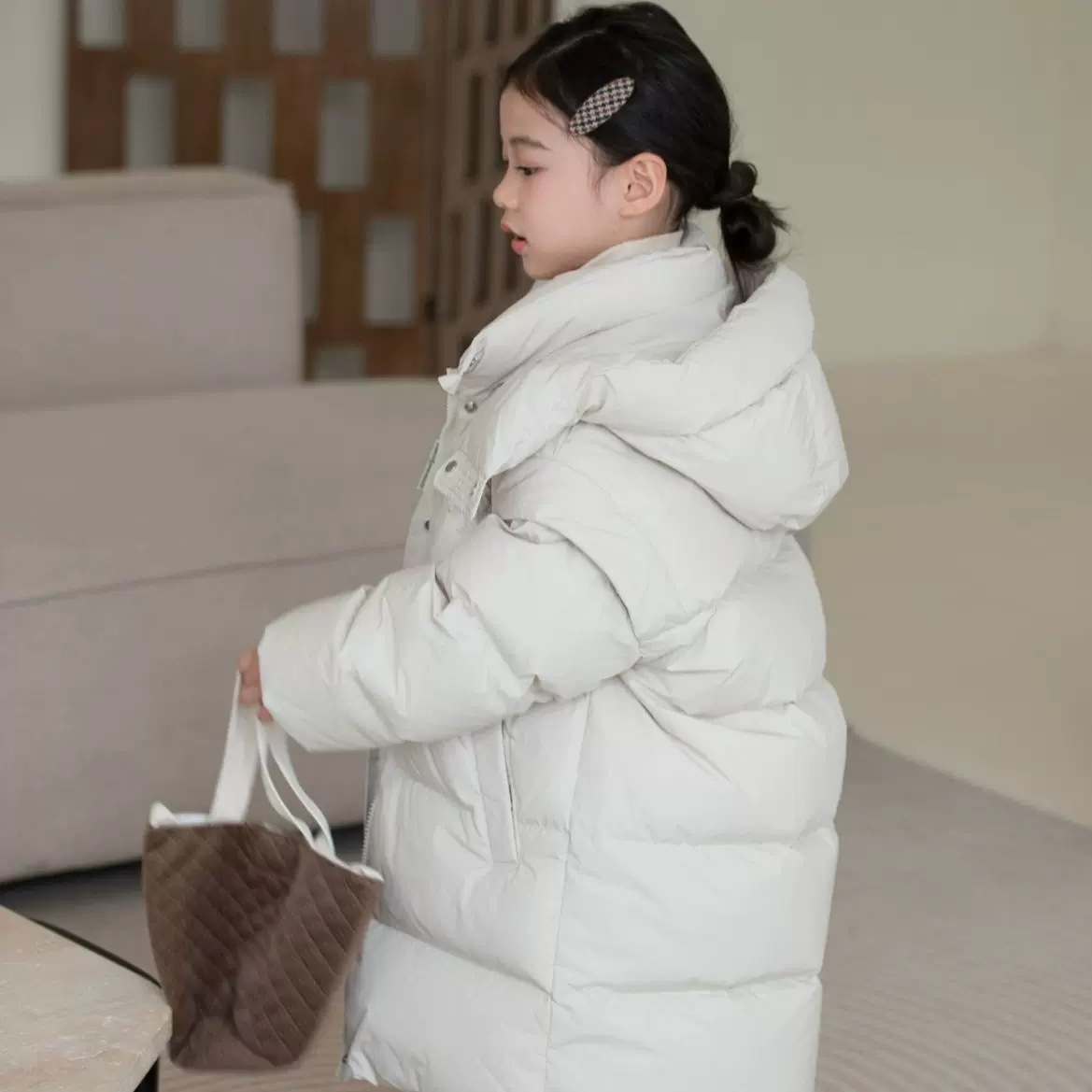 春节不打烊 90白鸭绒女童男童中长款韩版加厚儿童宝宝羽绒服