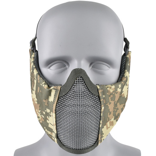 Zlang Manufacturer Wholesale Half Face Ear Protection Tactical Wire Mask Outdoor Cycling Breathable Real CS Military Fan V12