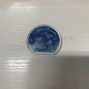 Special-shaped semicircular quicksand refrigerator patch 55mm diameter acrylic quicksand factory wholesale
