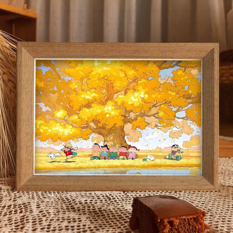 Crayon Shin-Chan Healing Childhood Animation Decorative Photo Frame Niche Two-Dimensional Bedroom Room Decoration for Children