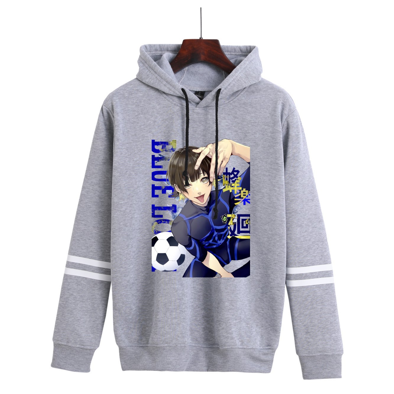 BLUE LOCK Blue Prison Plus Velvet Tamaño más hombres y mujeres Suéter de pareja Trend con capucha sudadera anime