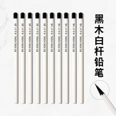 黒木の白い鉛筆 小学生専用 hb 折れにくい 2b 子供用習字ペン 幼児用 初心者用ペイントペン