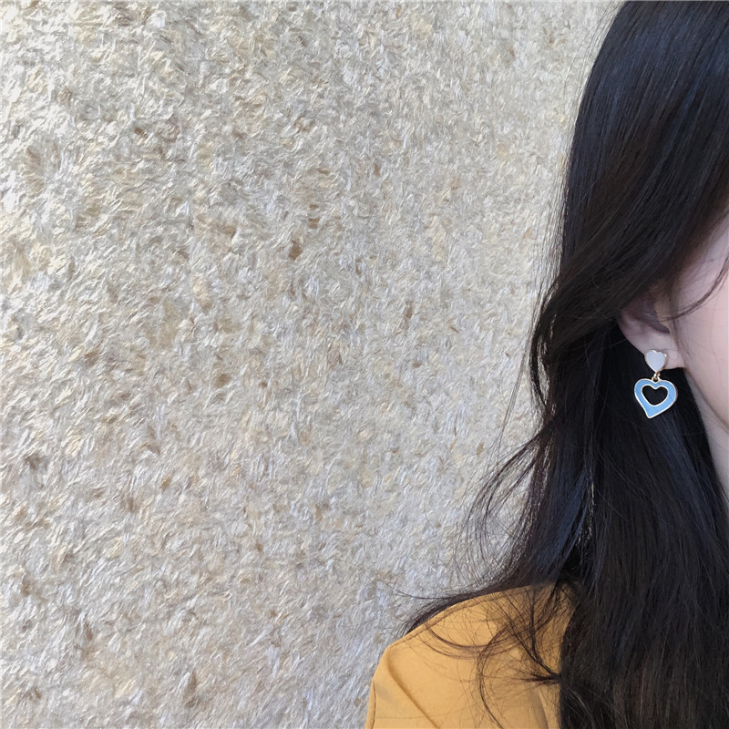S-silbernadel-ohrhänger Mit Pfirsichherz-design Für Damen_voghion.com