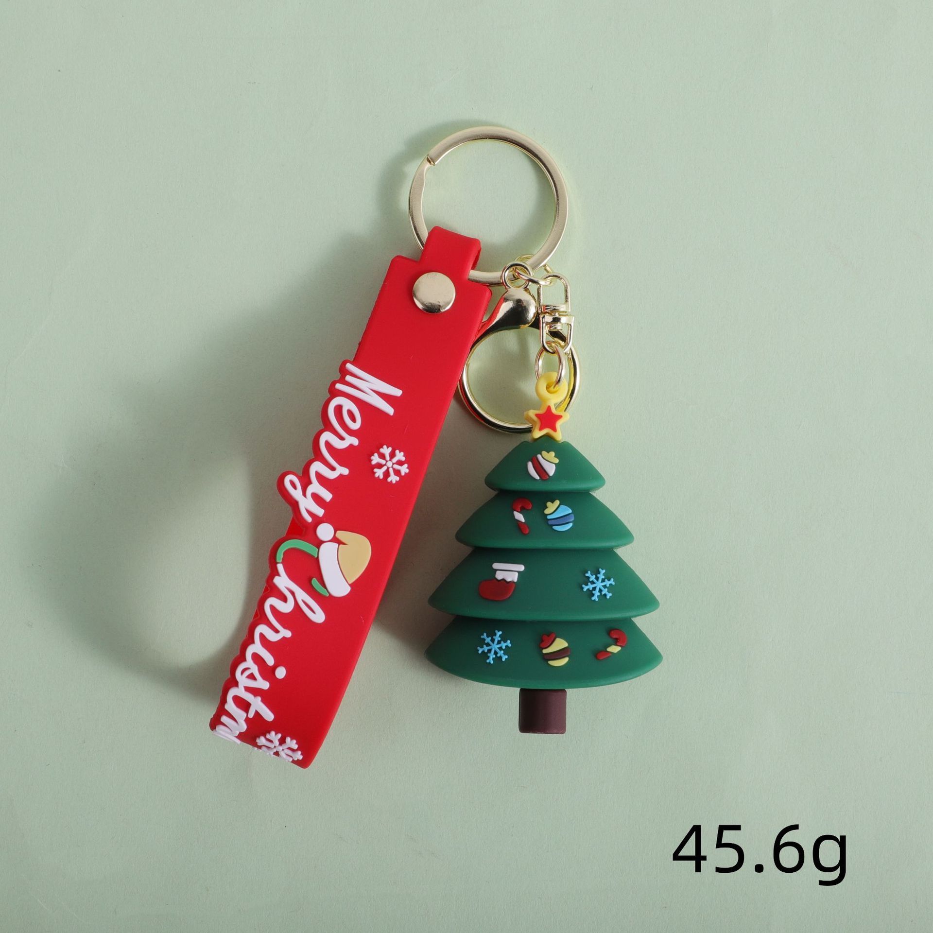 Nuevos productos transfronterizos Santa Claus llavero dibujos animados estilo lindo muñeco de nieve mochila alce colgante coche