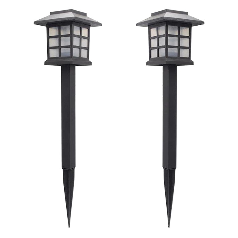 Solar al aire libre LED lámpara de césped pequeña casa lámpara mini lámpara solar pequeño palacio lámpara patio atmósfera lámpara de jardín