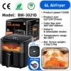 6L visual black touch screen style fryer European rule