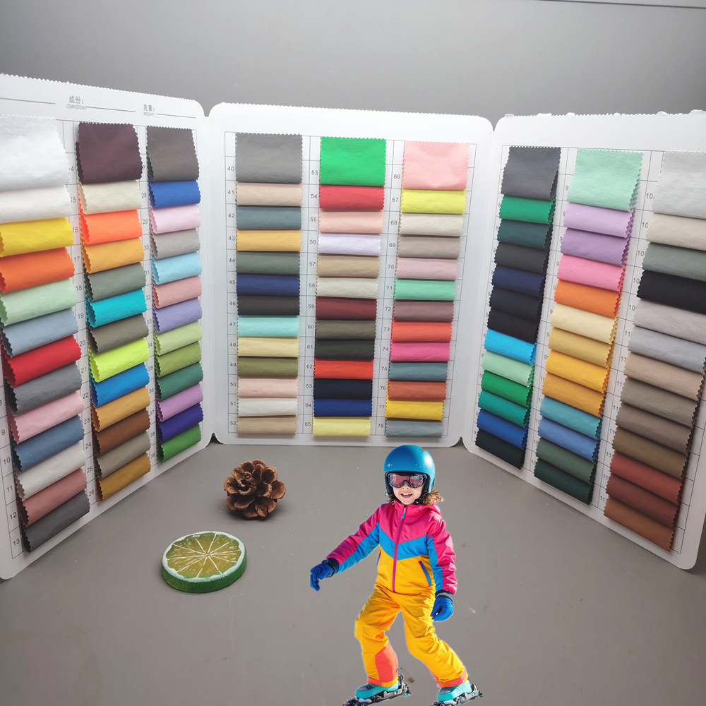 消光锦纶0.15格子塔斯隆面料布防寒耐磨塔仕纶儿童滑雪服尼龙面料