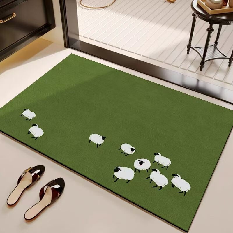 Diatom mud bathroom floor mat, home absorbent foot mat, bathroom entrance mat, toilet carpet, restroom foot pad