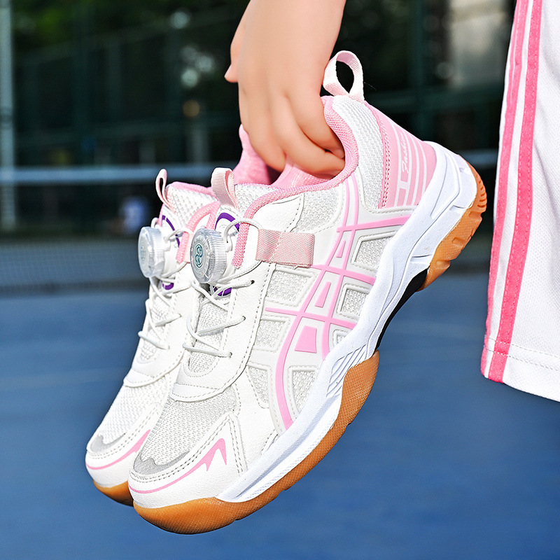 5562 Tennis Shoes, Kidsren's Badminton Shoes, Rotating Button Sports Shoes, Medium and Large Kidsren's Low-Top Table Tennis Shoes, Youth Shoes