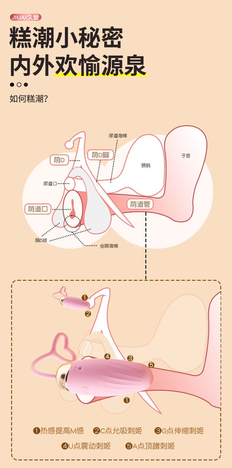 App-Controlled Wearable Egg Vibrator for Women, Silicone Remote Massager, Pink — detail image 16