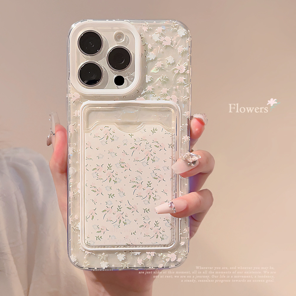 Pequeña flor de concha para iPhone 17 caso de teléfono 13 manzana 15 bolsa 11 transparente 16 arte