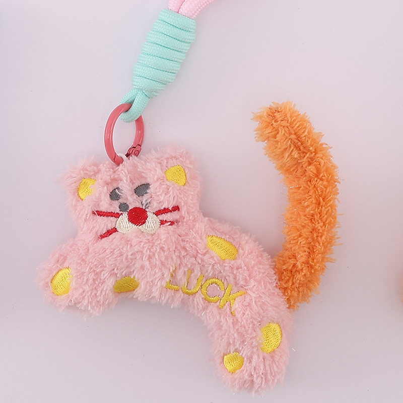 Lindo luck gato cordón de teléfono móvil creativo nueva cadena de teléfono móvil ins adornos de cámara estudiantes colgante de dibujos animados mujer