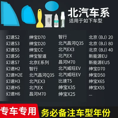 Glass High Definition — Rearview mirror rainproof sticker - baic-full-series-complete-set-of-5-pieces-remark-model-year
