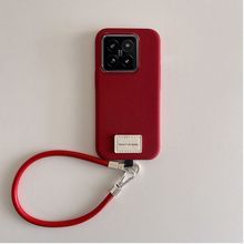 纯色荔枝纹适用小米14手机壳23127PN0CC防摔全包边软壳气囊硅胶
