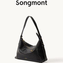 Songmont 山下裕松 ホーボーバッグ トラッキングシリーズ ライトプラントタンニン鞣し牛革 通勤脇バッグ 餃子バッグ 女性用