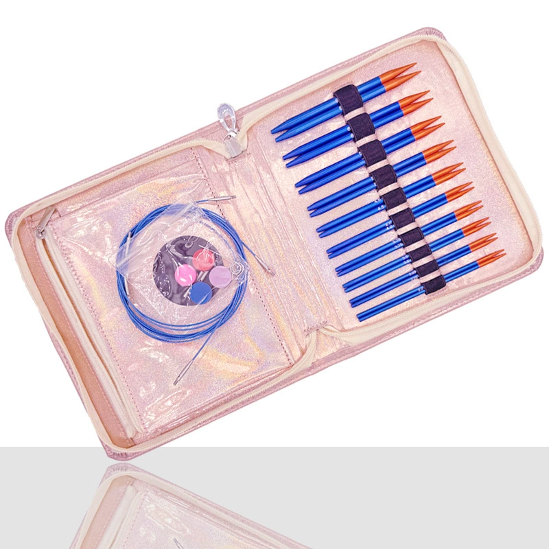 Трансграничная игла для шерстяной одежды Алюминиевый оксид синего золота двухцветная съемная игла для кольца