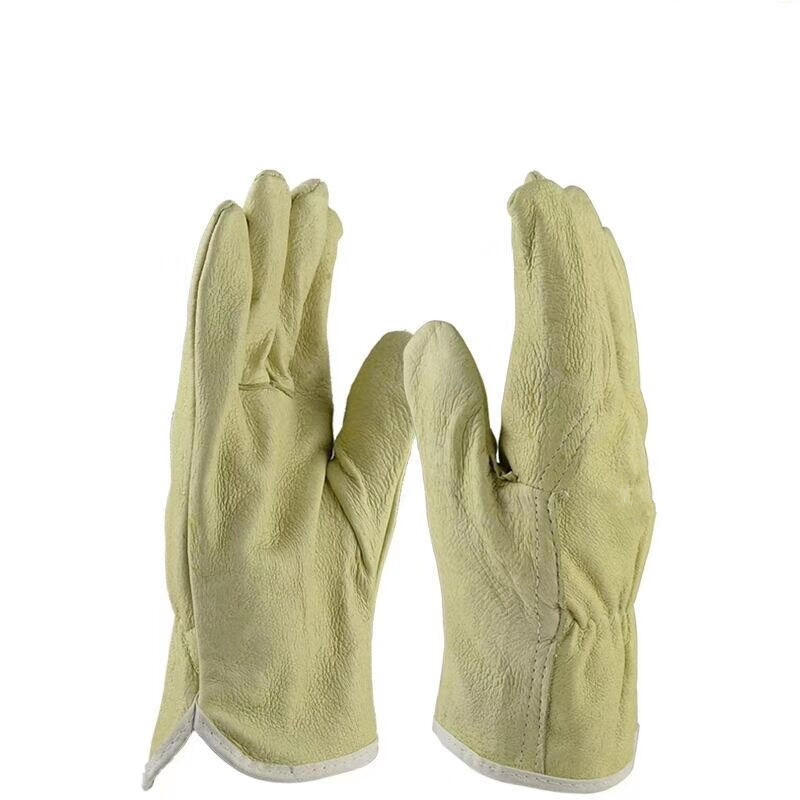 猪皮手套司机氩弧焊猪头层皮短全皮机械师维修叉车驾驶防静电工作