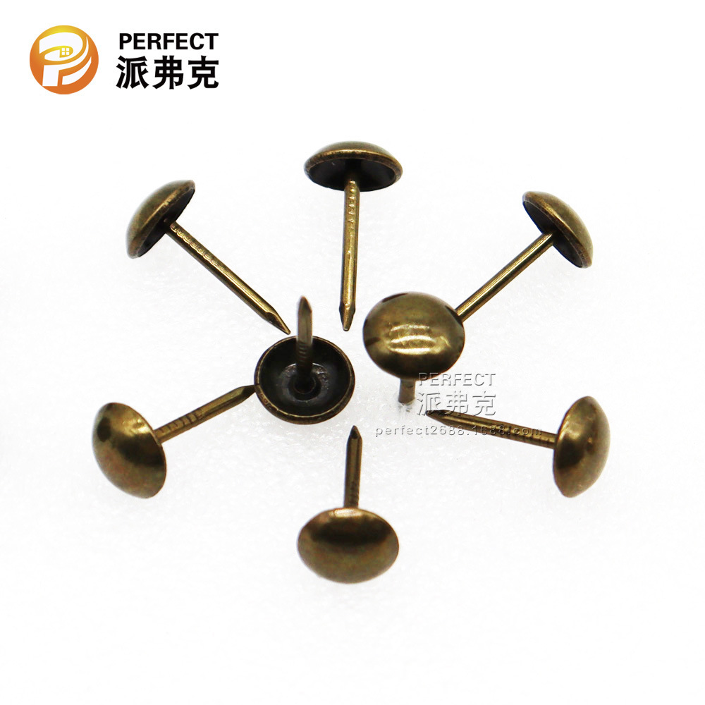 Clavos redondos (3mm-30mm) - Para decoración de muebles (cama, silla, sofá), cajas de madera y empaque blando, incluidos clavos de cepillo