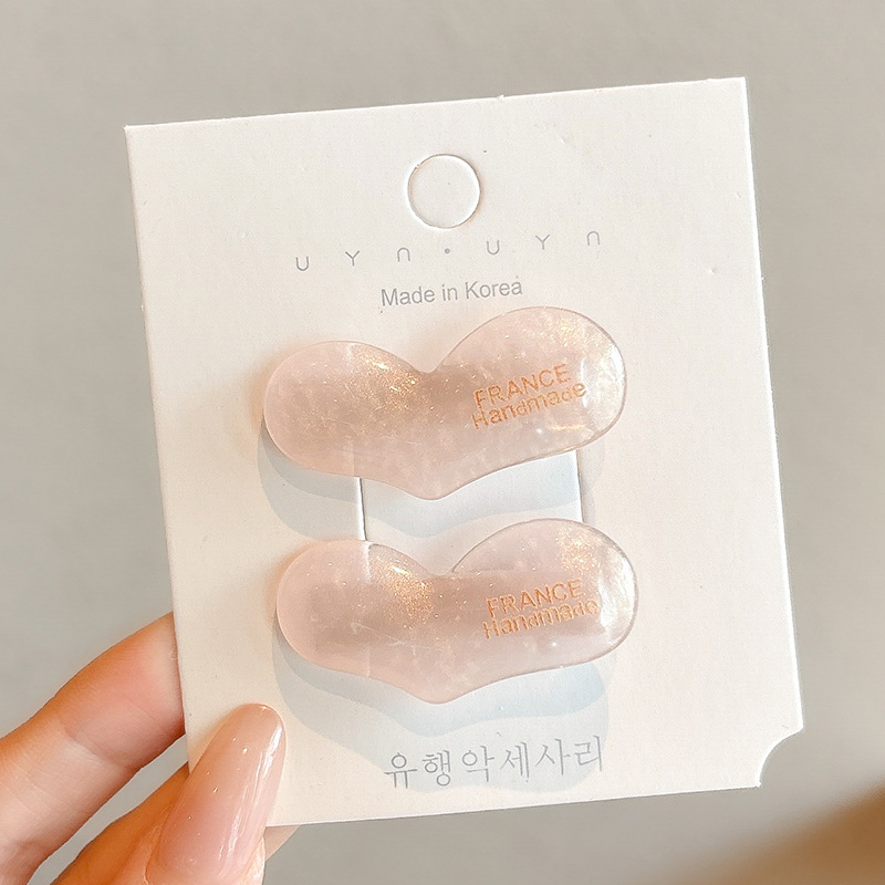 Crema ondulado punto arco clip para el cabello de la mujer adorable lateral cabello roto frisa clip de boca de pato clip para la niña clip para el cabello