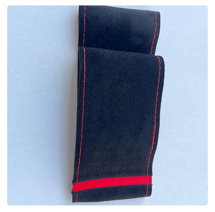 Cross-Border Wholesale of Soft, Comfortable, Dirt-Resistant, and Wear-Resistant Suede Leather Hand-Stitched Steering Wheel Covers for Cars, Suitable for All Seasons