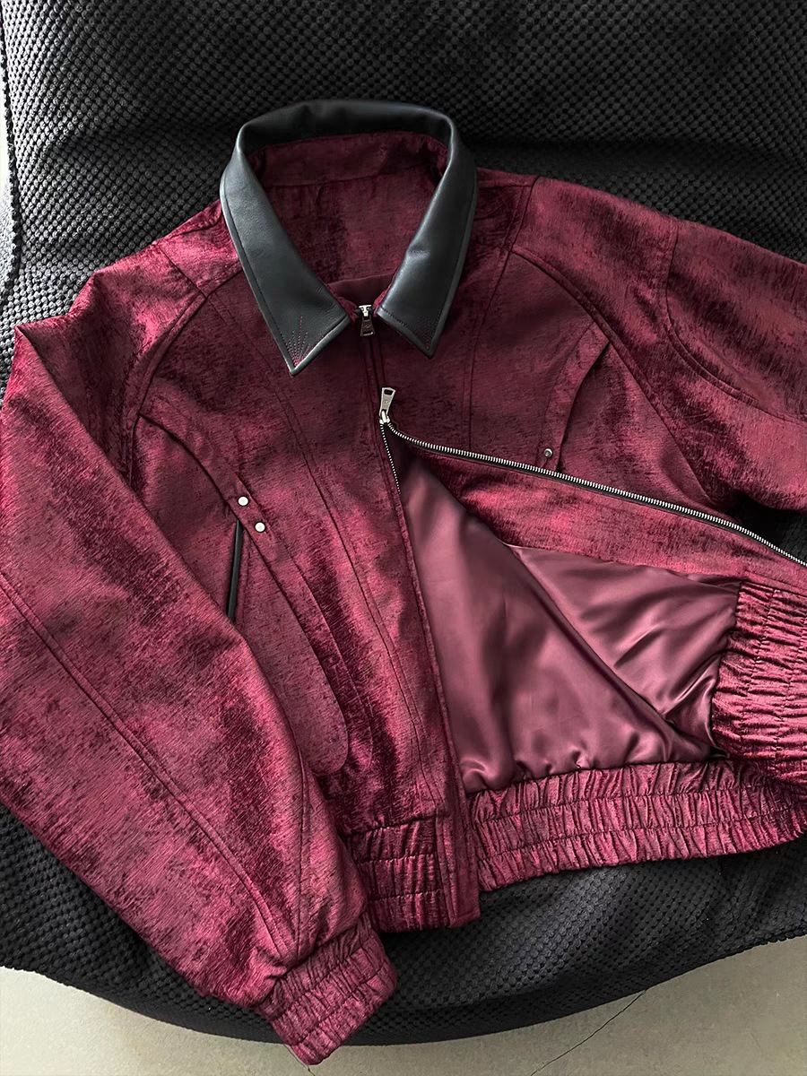 Trendy Suede Patchwork Lapel Jacket For Men And Women Couples_voghion.com