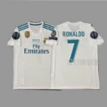 17-18 UCL Champions Real Madrid Home #7 C. Ronaldo + 3 Patches + 1 Patch