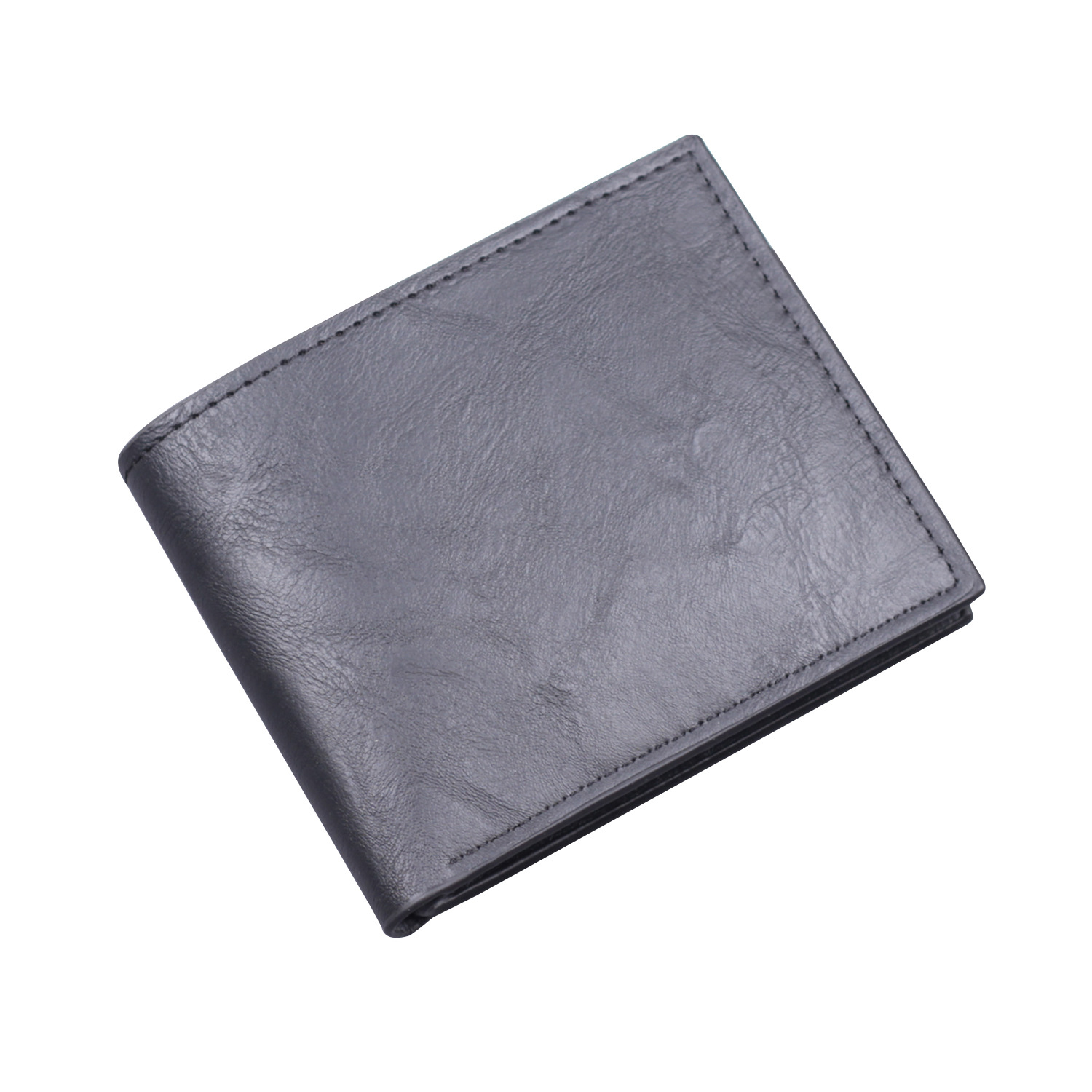 Cartera horizontal de hombre, cartera corta de hombre, cartera retro sin logotipo, fábrica de venta en caliente transfronteriza