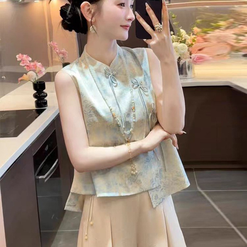 Baby's First Birthday Party Mom's Dress-Style Qipao 2026 New Summer Outfit for Women, Chinese Style New Chinese Fashion Set Baby's First Birthday Party Mom's Dress-Style Qipao 2026 New Summer Outfit for Women, Chinese Style New Chinese Fashion Set
