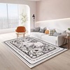 Retro Simplicity carpet square black and white Botany carpet a living room sofa A large area flowers and plants carpet