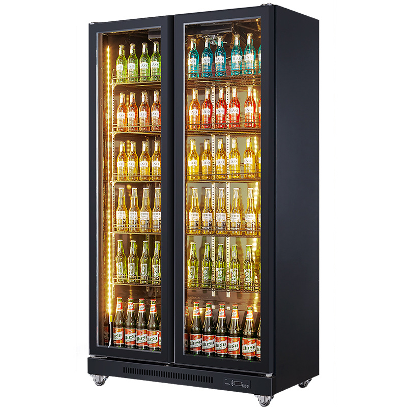 Congelador comercial, vitrina refrigerada, expositor de bebidas popular en internet, refrigerador vertical sin escarcha con enfriamiento por aire para tiendas de conveniencia, para conservación de cerveza