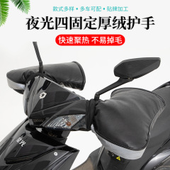 ベルベット保温保護手電気自動車防寒車のハンドルカバー反射バーの厚いベルベット防水ハンドル手袋pu冬の保護手