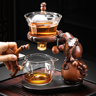 Glass Automatic Kung Fu Tea Set 2024 New Tea Drinking Set Lazy Magnetic Tea Pot Artifact Supplies