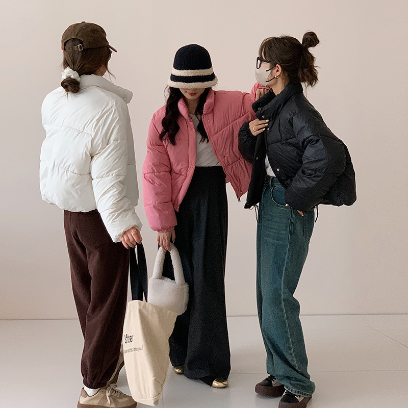 vintage棉衣女冬季2025年新款ins宽松短款小个子加厚面包棉服|undefined